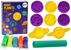 shumee Plastová sada foriem Play-Doh 8 Planets 5 farieb