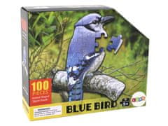 Lean-toys Puzzle 100 dielikov motív vtákov Modré zvieratá