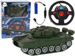 shumee R/C Tank Diaľkovo ovládané svetlá Zvuk Zelená 1:18 27MHz