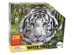 Lean-toys 236 dielikov puzzle v tvare hlavy bieleho tigra