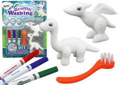 shumee DIY Art Set Dinosaurs figúrky 2ks štetec na fixky