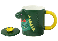 shumee Zelený hrnček dinosaura s vrchnákom 400 ml