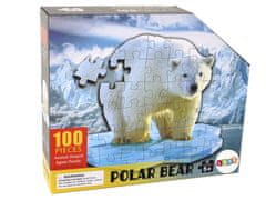 Lean-toys Puzzle 100 dielikov Motív ľadového medveďa