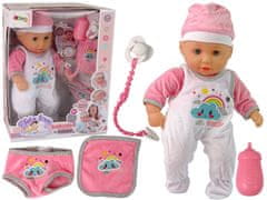 shumee Baby Doll zvukový cumlík podbradník Pink White Cloud Pyžamko