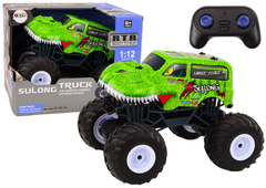 shumee Diaľkovo ovládané terénne auto 2.4G RC 1:12 Dinosaur Green