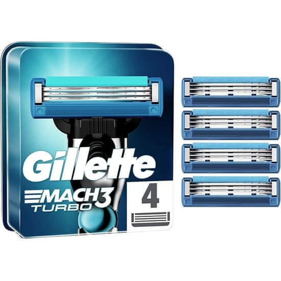 Gillette Gillette Mach3 Turbo Charger 4 Units