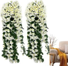 HOME & MARKER® Dekoratívna závesná kytica umelých orchideí (1 ks, biela) | HANGROSE