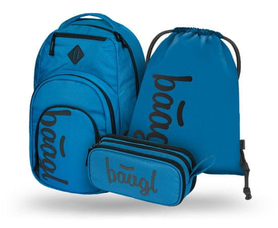 BAAGL 3 SET Coolmate Ocean Blue: batoh, peračník, sáčok