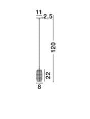 Nova Luce NOVA LUCE závesné svietidlo LAVAL číre sklo a chrómová základňa E14 1x5W 230V IP20 bez žiarovky 838190