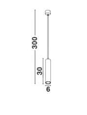 Nova Luce NOVA LUCE závesné svietidlo GIA čierny hliník GU10 1x10W 230V IP20 bez žiarovky 834870