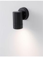 Nova Luce NOVA LUCE vonkajšie nástenné svietidlo LIMBIO čierny ABS sklenený difúzor GU10 1x7W bez žiarovky IP44 svetlo dole 9010602