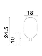 Nova Luce NOVA LUCE nástenné svietidlo BALOR opálové sklo a mosadzný kov G9 9009247