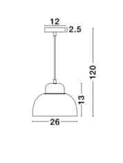 Nova Luce NOVA LUCE závesné svietidlo VICTORIA modrý a biely hliník biely PVC kábel E27 1x12W bez žiarovky 9104262