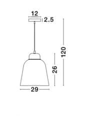 Nova Luce NOVA LUCE závesné svietidlo VICTORIA modrý a biely hliník biely PVC kábel E27 1x12W IP20 bez žiarovky 9104263