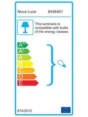 Nova Luce NOVA LUCE závesné svietidlo ADELINA dymové sklo čierny kov E27 1x12W 230V IP20 bez žiarovky 8436401