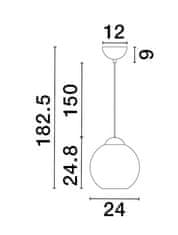 Nova Luce NOVA LUCE závesné svietidlo MIDORI matný čierny kov a tmavo zelené sklo E27 1x12W 230V IP20 bez žiarovky 9009242