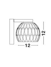 Nova Luce NOVA LUCE nástenné svietidlo LARA číre sklo a chrómová základňa LED 5W 230V IP20 8540402