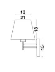 Nova Luce NOVA LUCE nástenné svietidlo LOGAN biely hliník biele tienidlo E27 1x12W vypínač na tele 8126161