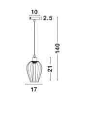 Nova Luce NOVA LUCE závesné svietidlo SAGE kov, biela a biely kábel, E27 1x12W 8809702