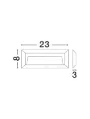 Nova Luce NOVA LUCE vonkajšie nástenné svietidlo PULSAR tmavo šedý ABS LED 2W 3000K 220-220V 32st. IP54 811502