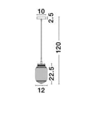 Nova Luce NOVA LUCE závesné svietidlo NORD číre sklo hnedá kovová základňa hnedý kábel E14 1x5W IP20 bez žiarovky 838184