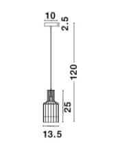 Nova Luce NOVA LUCE závesné svietidlo CARTER čierny hliník a krištáľ E27 1x12W 230V IP20 bez žiarovky 9001703