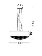 Nova Luce NOVA LUCE závesné svietidlo LYON matný biely hliník a krištáľ G9 6x5W 230V IP20 bez žiarovky 8502962