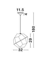 Nova Luce NOVA LUCE závesné svietidlo FOGGIA zlatá nerez oceľ čierny kábel E27 1x12W IP20 bez žiarovky 82148732