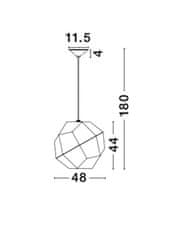 Nova Luce NOVA LUCE závesné svietidlo FOGGIA zlatá nerez oceľ čierny kábel E27 1x12W IP20 bez žiarovky 82148748