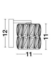 Nova Luce NOVA LUCE nástenné svietidlo NICE číry krištáľ a chrómovaný hliník G9 1x5W IP20 bez žiarovky 8538102