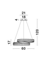 Nova Luce NOVA LUCE závesné svietidlo CONCETO chrómovaný kov a krištáľ LED 50W 230V 3500K IP20 stmievateľné 9019720