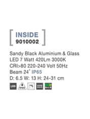 Nova Luce NOVA LUCE vonkajšie svietidlo s bodcom INSIDE čierny hliník a sklo LED 7W 3000K 220-240V 24st. IP65 9010002