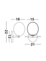 Nova Luce NOVA LUCE nástenné svietidlo VITTON mosadzný kov biele lesklé sklo E14 1x5W 230V IP20 bez žiarovky 8279603