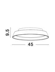 Nova Luce NOVA LUCE stropné svietidlo VELA čierna zvonku kávová hnedá vo vnútri hliník a akryl LED 30W 230V 3000K IP20 stmievateľné 9081270