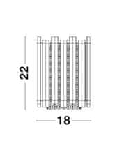 Nova Luce NOVA LUCE nástenné svietidlo ELEMENT chrómovaný hliník sklo a K9 krištáľ G9 1x5W 230V IP20 bez žiarovky 9046500