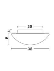 Nova Luce NOVA LUCE stropné svietidlo BREST stropné svietidlo biele opálové sklo a kov E27 2x12W 832403