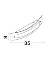 Nova Luce NOVA LUCE nástenné svietidlo THELTA chrómovaný hliník biele sklo a krištáľ E14 2x5W IP20 bez žiarovky 83325802