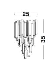 Nova Luce NOVA LUCE nástenné svietidlo GRANE zlatý kov a krištáľ E14 2x5W 230V IP20 bez žiarovky 9050100