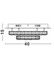 Nova Luce NOVA LUCE stropné svietidlo QUENTIN chrómovaný hliník a K9 krištáľ LED 28W 230V 3000K IP20 83399203