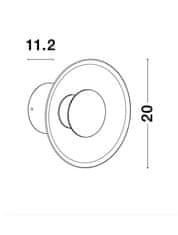 Nova Luce NOVA LUCE nástenné svietidlo ESIL číre sklo mosadzný zlatý hliník LED 8W 230V 3000K IP20 9118528