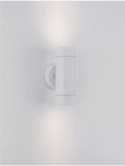 Nova Luce NOVA LUCE vonkajšie nástenné svietidlo LIMBIO biely akryl sklenený difúzor GU10 2x7W bez žiarovky IP44 svetlo hore a dole 9010621