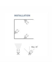 Nova Luce NOVA LUCE WALL WASHER nikel satén hliník a sklo LED Chip Philips 15W 3000K DC24V 30st. IP67 9011102