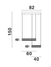 Nova Luce NOVA LUCE závesné svietidlo AGOS zlatý hliník a akryl LED 124W 230V 3000K IP20 stmievateľné 9054445