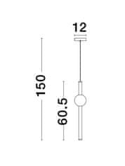 Nova Luce NOVA LUCE závesné svietidlo NEUTRON zlatý hliník a akryl LED 10W 230V 3000K IP20 9054451