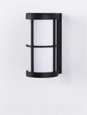 Nova Luce NOVA LUCE vonkajšie nástenné svietidlo STONE čierny hliník a akryl E27 1x12W 220-240V IP54 bez žiarovky 9002851