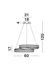 Nova Luce NOVA LUCE závesné svietidlo CONCETO zlatý kov a krištáľ LED 50W 230V 3500K IP20 stmievateľné 9019721