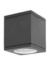 Nova Luce NOVA LUCE vonkajšie stropné svietidlo CERISE tmavo šedý hliník a sklenený difúzor GU10 1x7W IP54 220-240V bez žiarovky 9020022