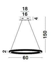 Nova Luce NOVA LUCE závesné svietidlo CILION zlatý mosadzný hliník a akryl LED 48W 230V 2935K IP20 stmievateľné 9011138