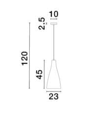 Nova Luce NOVA LUCE závesné svietidlo LIVTAR zlatý kov sklo s prechodom E27 1x12W 230V IP20 bez žiarovky 9009230