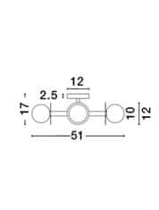 Nova Luce NOVA LUCE stropné svietidlo PIELO mosadzný zlatý kov opálové sklo G9 4x5W 230V IP20 bez žiarovky 9043318